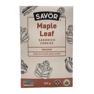 Savor Organic Sandwich Cookies Maple Leaf 325g