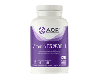 AOR Vitamin D3 2500 IU 120 Capsules