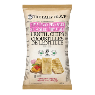 The Daily Crave Lentil Chips Himalayan Pink Salt 120g