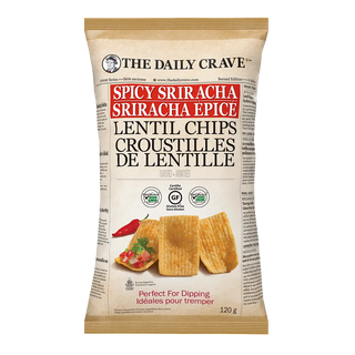 The Daily Crave Lentil Chips Spicy Sriracha 120g