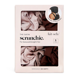 Kitsch Satin Scrunchie Cameo 5 Packs