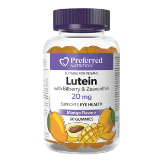 Preferred Nutrition Lutein With Bilberry & Zeaxanthin 20mg Mango 60 Gummies