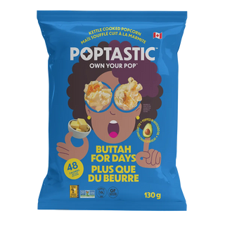 Poptastic Kettle Cooked Popcorn Buttah For Days 130g