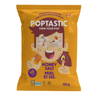 Poptastic Kettle Cooked Popcorn Honey Salt 130g