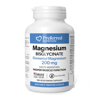 Preferred Nutrition Magnesium Bisglycinate 200mg 150 Veggie Caps