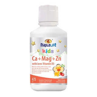 Maplelife Nutrition Cal + Mg + Zn With Vitamin D3 For Kids Strawberry 475mL