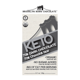 Brooklyn Born Chocolate Organic Keto Dark Chocolate 70% Dark 60g