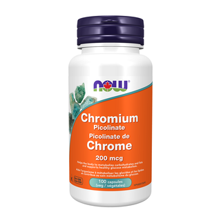 Now Chromium Picolinate 200mcg 100 Veggie Caps