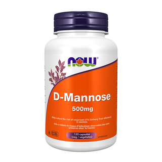 NOW D-Mannose 500mg 120 Veggie Caps