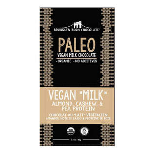 Brooklyn Born Chocolate Organic Paleo Milk Chocolate Bar Vegan Milk 60g