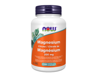 Now Magnesium Citrate 200mg 100 Tablets