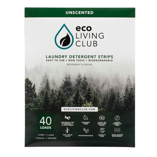 Eco Living Club Laundry Detergent Strips Unscented 40 Loads