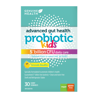 Genuine Health Advanced Probiotic Gut Health Kids 5 Billion Lemonade 30 Chews