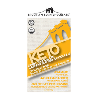 Brooklyn Born Chocolate Organic Keto Dark Chocolate Cashew Butter & Coconut 60g