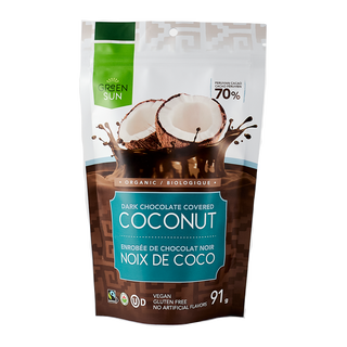 Green Sun Coconut Dark Chocolate Covered 91g