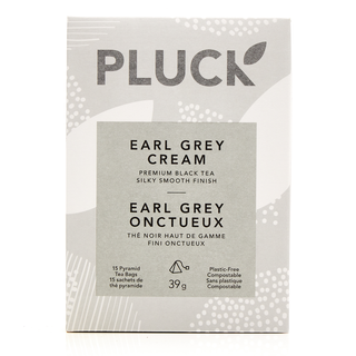 Pluck Tea Premium Black Tea Earl Grey Cream 15 Tea Bags