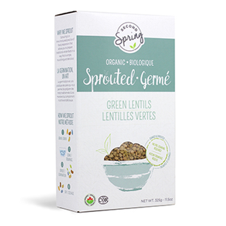 Second Spring Organic Sprouted Green Lentils 325g