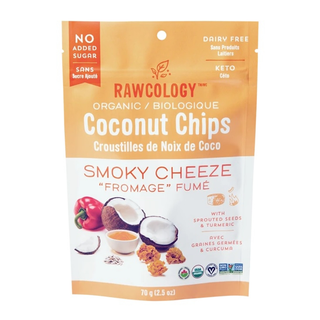 Rawcology Organic Coconut Chips Smoky Cheeze 70g