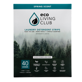 Eco Living Club Laundry Detergent Strips Spring Scent 40 Loads