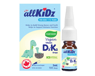 Allkidz Naturals Vitamin D3 & K2 Drops Vegan 5mL