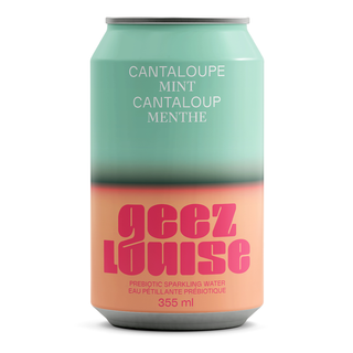 Geez louise Prebiotic Sparkling Water Cantaloupe Mint 355mL