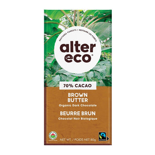 Alter Eco Organic Dark Chocolate Brown Butter 80g