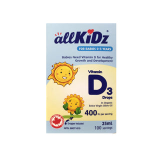 Allkidz Naturals Vitamin D3 Drops 25mL