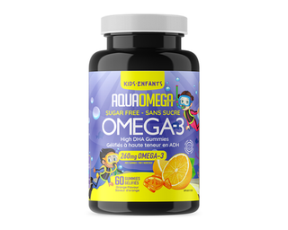 AquaOmega Kids Omega-3 High DHA Orange 60 Gummies