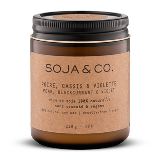 Soja And Co Soy Wax Candle Pear, Blackcurrant & Violet 220g