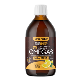 AquaOmega Omega-3 Extra Strength Lemon 450mL