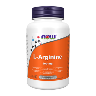 Now L-Arginine 500 mg 100 Veggie Caps