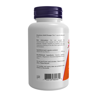 NOW Niacin 500mg 100 Capsules