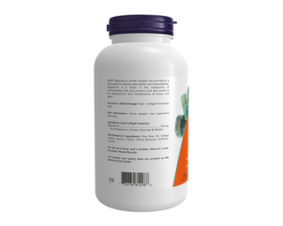 Now Magnesium Citrate 180 Softgels