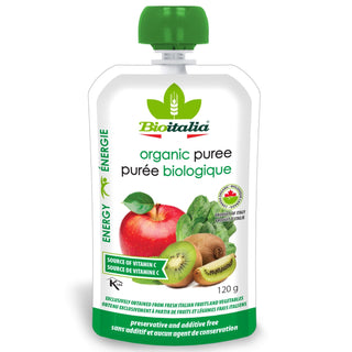 Bioitalia Organic Smoothie Apple,Kiwi & Spinach 120g