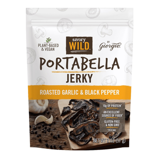 Savory Wild Portabella Jerky Roasted Garlic & Black Pepper 57g