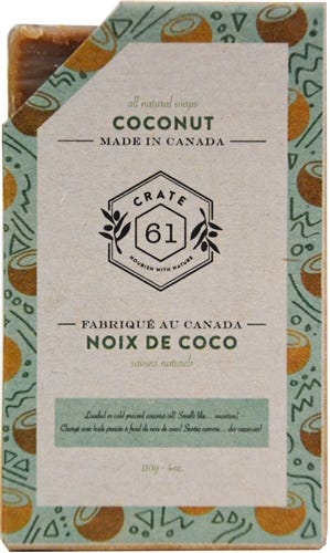 Crate 61 Organics Soap Bar Coconut 110g