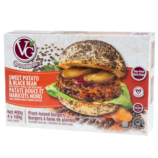 VG Gourmet Plant-Based Burgers Sweet Potato & Black Bean 400g