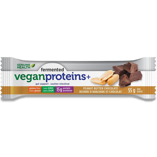 Genuine Health Fermented Vegan Protein+ Bar Peanut Butter Chocolate 55g