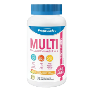 Progressive Multi Adult Women Natural Citrus 60 Chewable Tablets