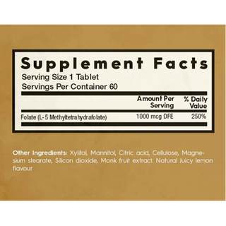 Nutrameltz L-MTHF Folate 1mg 60 Tablets