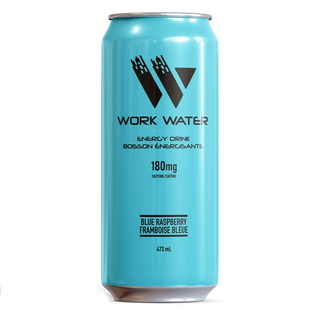 Work Water Energy Drink Blue Raspberry 473mL