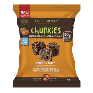 Theobroma Chocolate Chunkies Milk Energy Bites Gluten Free Salted Caramel 37g