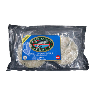 West Coast Select Wild Cod Burgers 454g