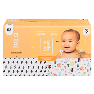 Hello Bello Diapers Bolts & Woodland Size 3 92 Counts