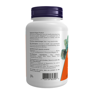 NOW Magtein Magnesium L-Threonate 90 Veggie Caps