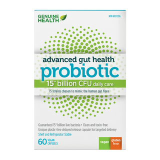 Genuine Health Probiotic Advanced Gut Health 15 Billion 60 Veggie Caps