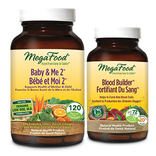 Mega Food Baby & Me 2 120 Tablets + Blood Builder 72 Tablets