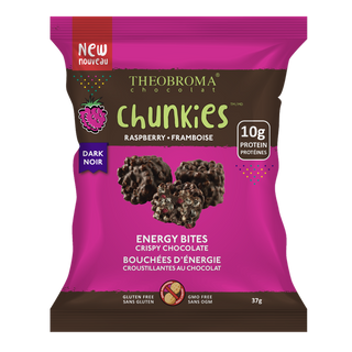 Theobroma Chocolate Chunkies Dark Energy Bites Gluten Free Raspberry 37g