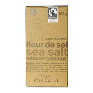 Galerie Au Chocolat Organic Dark Chocolate Bar Sea Salt 100g