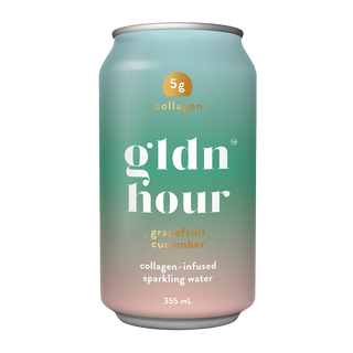 Gldn Hour Collagen Sparkling Water Grapefruit Cucumber 355mL